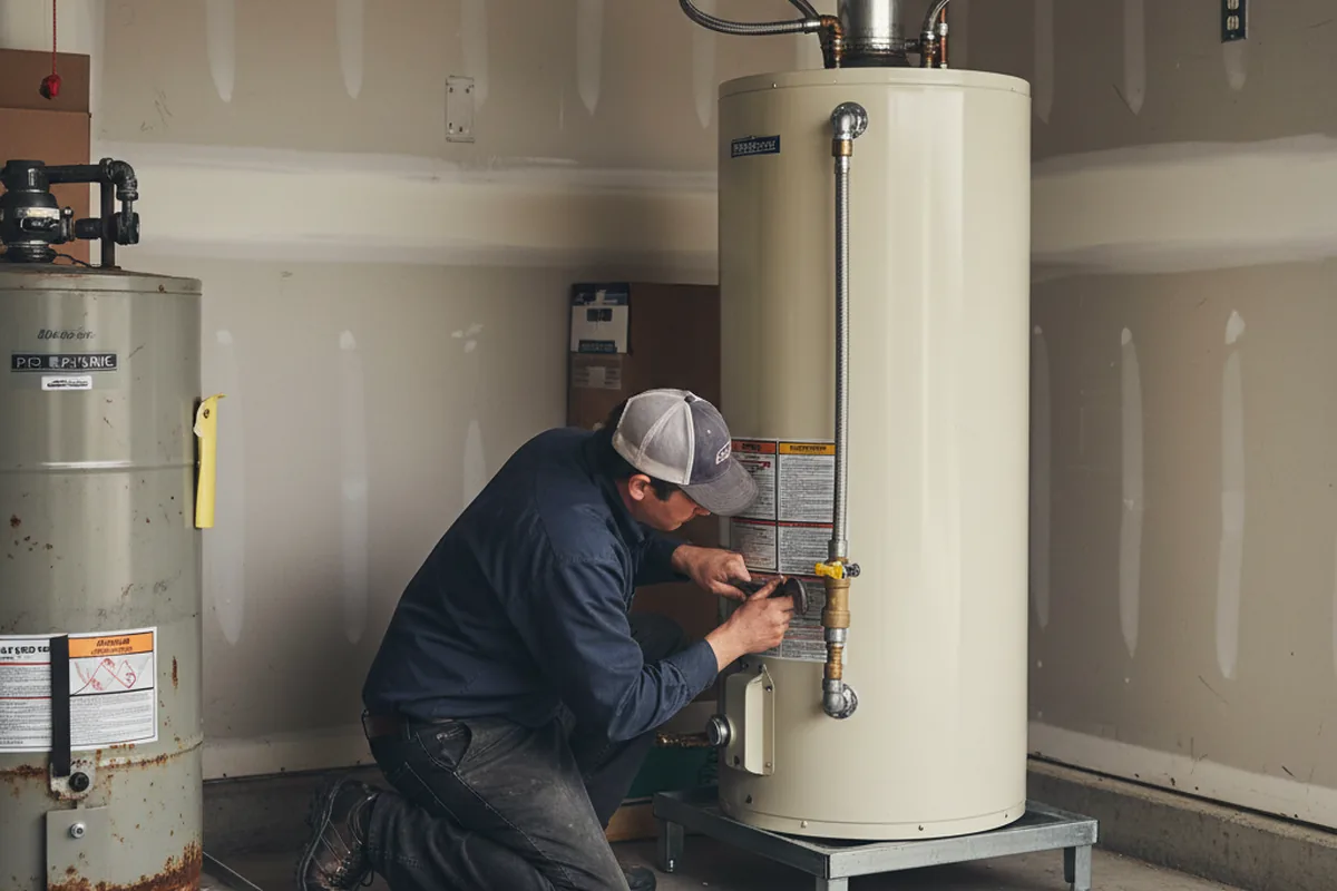 Water heater and shutoff valve replacement in Southern Pines